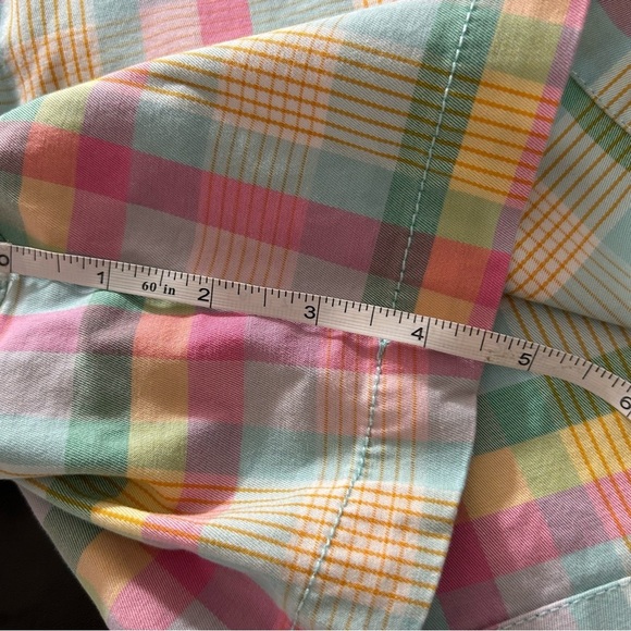 Crown & Ivy Shorts "Caroline" Women's Lot Of 2 Pink Blue White Plaid Size 8 - Picture 7 of 8